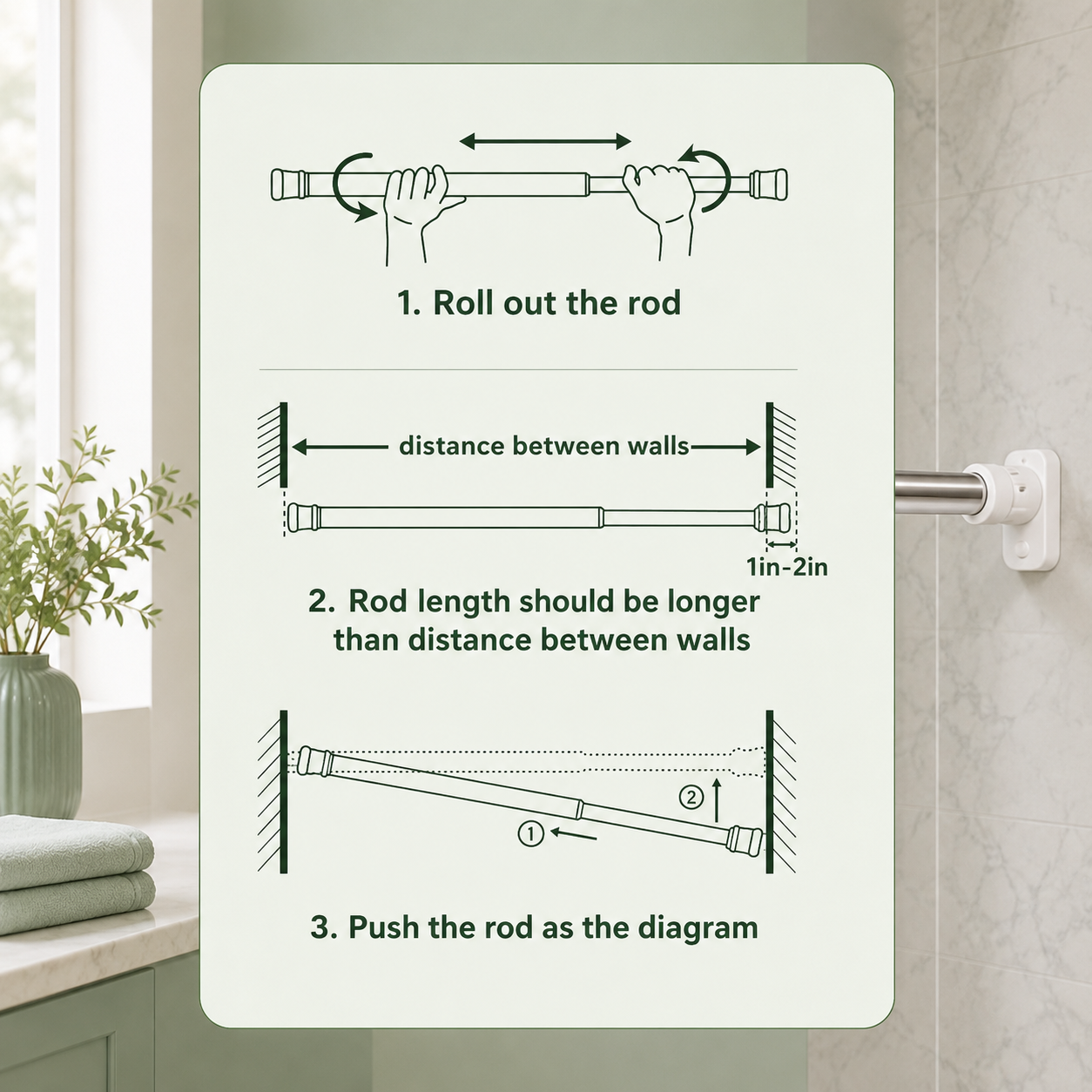 Drill-Free Multifunctional Adjustable Rod